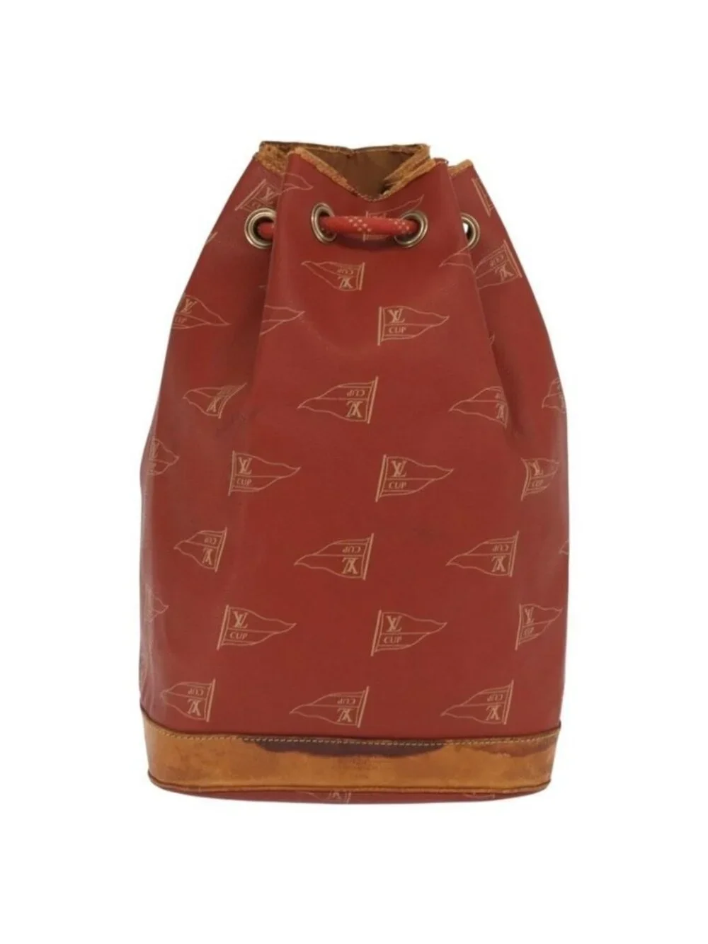 Authentic LOUIS VUITTON LV cup Saint Tropez Shoulder Bag Red M80026 LV